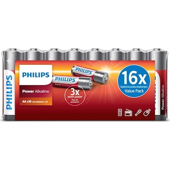 Baterii Philips Power Alkaline AA, 16 buc