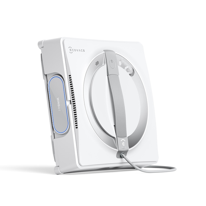 Aspirator de curatat geamuri WINBOT W2 PRO Ecovacs, tehnologie WIN-SLAM 4.0, putere de aspirare2800Pa, capacitate rezervor apa 60ml, pad microfibra, 7 moduri de curatare, baterie 2600mAh, alb