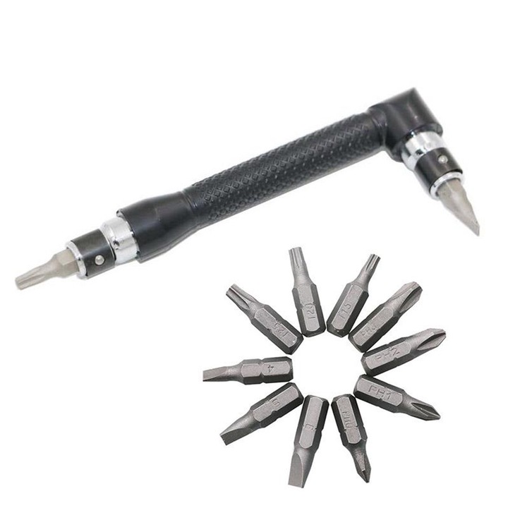 L-alakú hordozható csavarhúzó, kettős kulcs, csavarkulcs, DIY kéziszerszám, Enforose