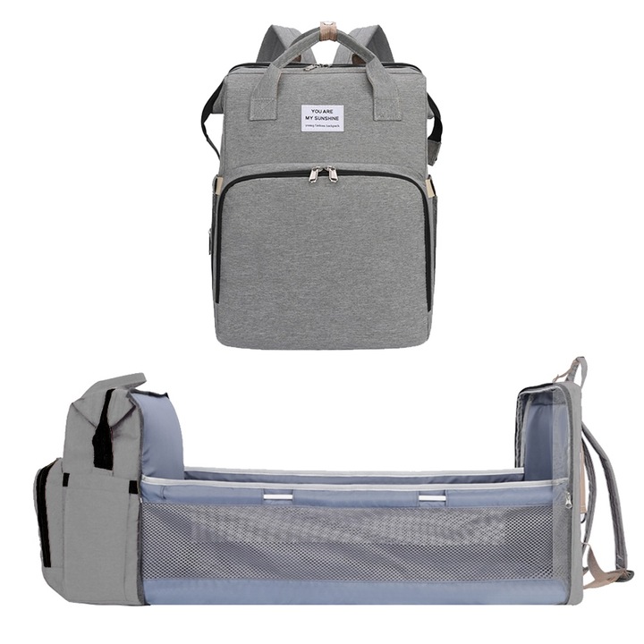 Geanta multifunctionala pentru scutece, portabila, pliabila, pentru calatorie, rucsac mare