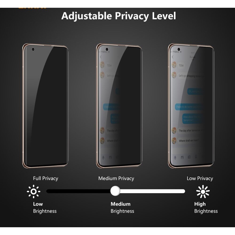 Folie Sticla curbata securizata selexmo compatibila cu Samsung S21 Ultra Full Glue Privacy Negru