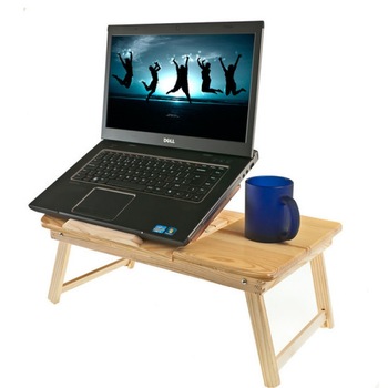 Masa din lemn pliabila si unghi reglabil pentru laptop de 17 Masa din lemn pliabila si unghi reglabil pentru laptop de 17