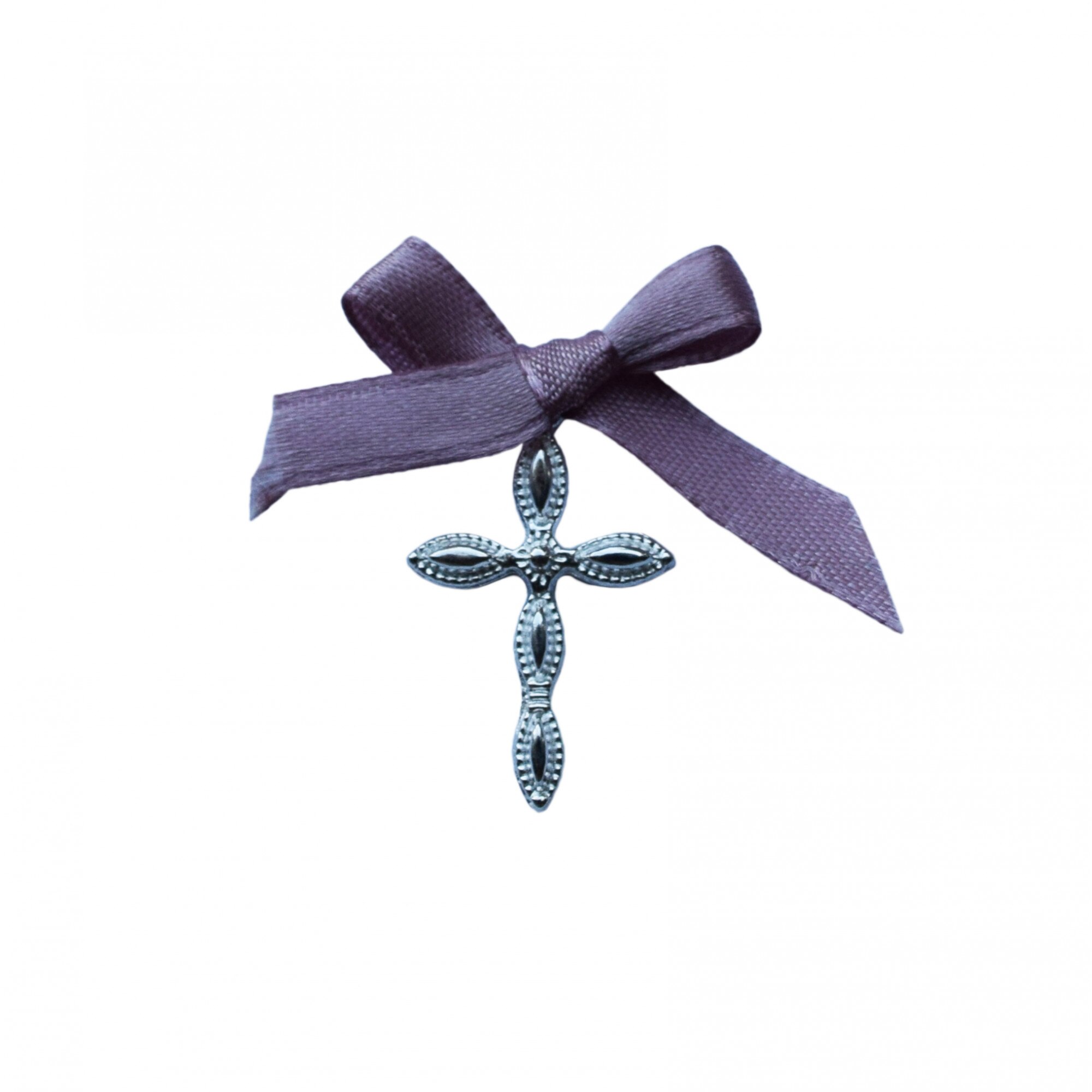 Cruciulite pentru botez, pentru fetite, cu fundite, set 40 bucati, roz/mov