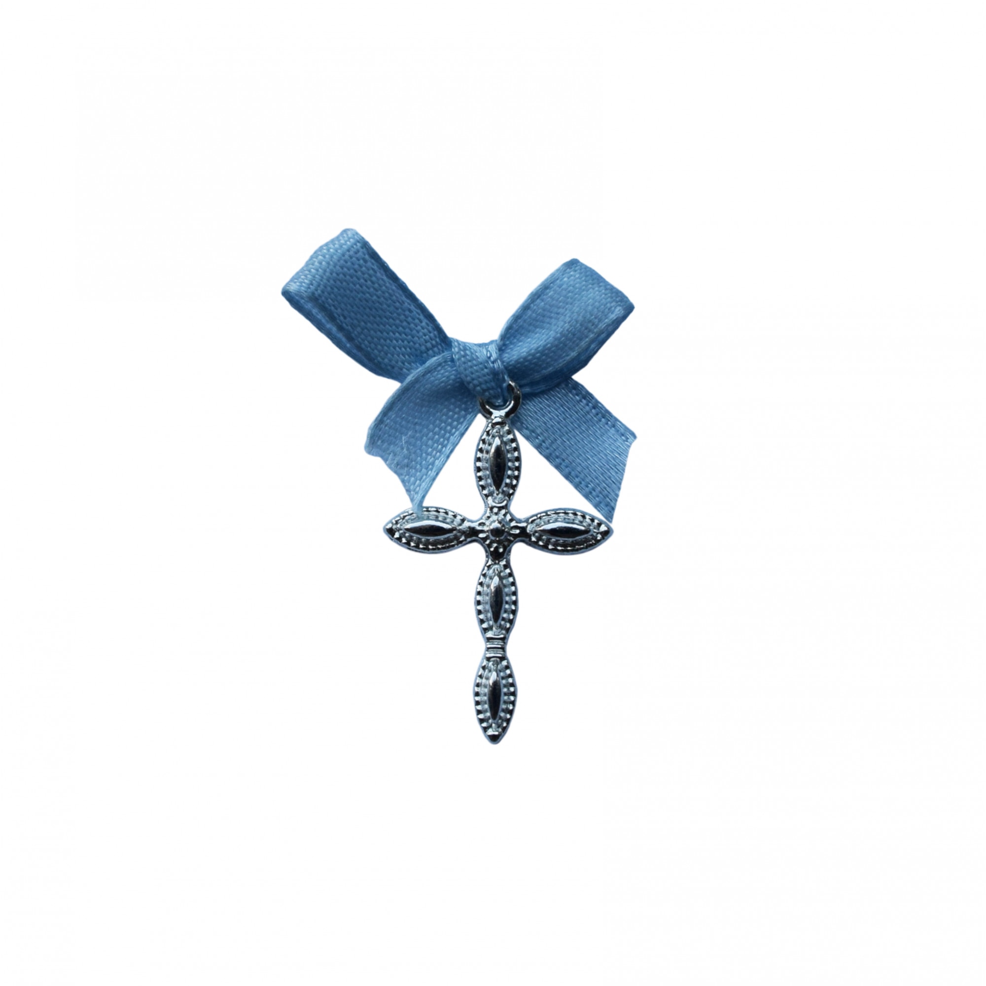 Cruciulite pentru botez, pentru baieti, cu fundite, set 40 bucati, albastru deschis