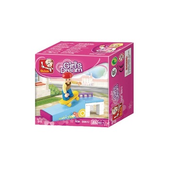 Blocuri de constructie, Seria Visul Fetelor, Parc Skateboard, Sluban Blocuri de constructie, Seria Visul Fetelor, Parc Skateboard, Sluban