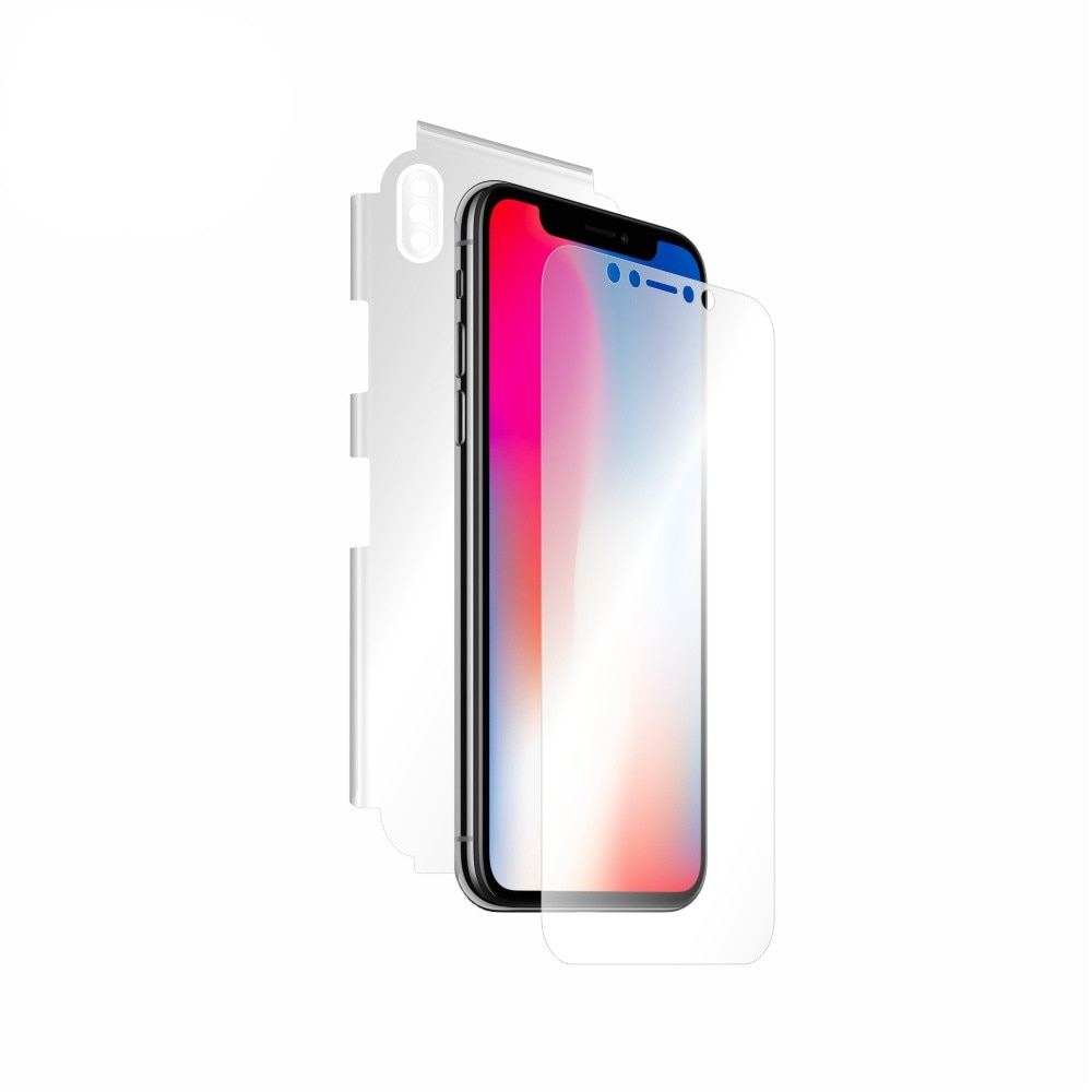 Folie Smart Protection iPhone X fullbody,protectie completa ecran,spate si laterale+Smart Spray®,Smart Squeegee®,microfibra si instructiuni instalare incluse