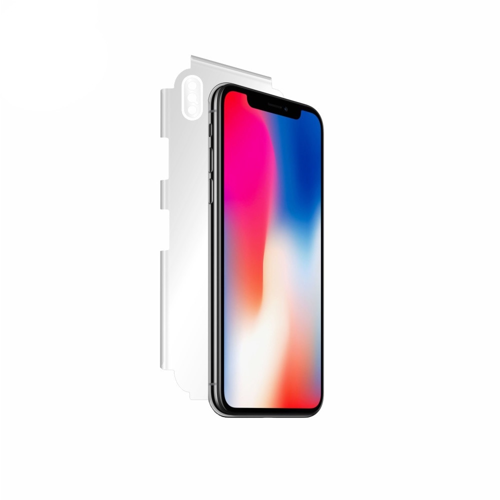 Folie Smart Protection iPhone X spate si laterale,protectie completa spate si laterale+Smart Spray®,Smart Squeegee®,microfibra si instructiuni instalare incluse