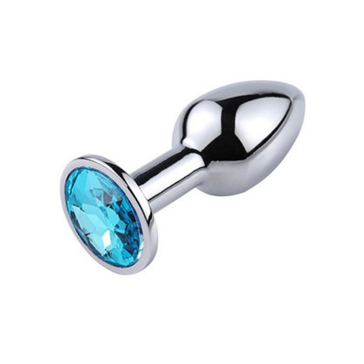 Анална тапа, коничен дизайн, неръждаема стомана, гладка повърхност, лесна за почистване, секс играчка за самостимулация, син