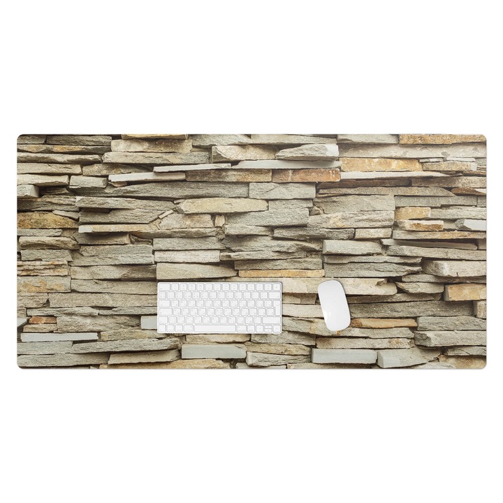 Íróasztal könyökalátét, Wallfluent, Kőfal, Bézs, 120x60 cm, 010250300030100004357