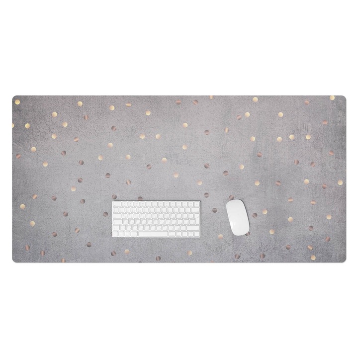 könyökalátét, Wallfluent, Pasztell pöttyös háttér, Szürke, 120x60 cm, 010250300030100020187