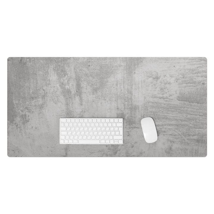 Mapa birou, Wallfluent, Textura de beton, Gri, 100x50 cm, 010250300020100030947