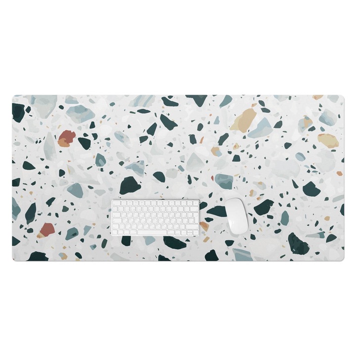 könyökalátét, Wallfluent, Terrazzo mozaik, Szürke, 120x60 cm, 010250300030100020960