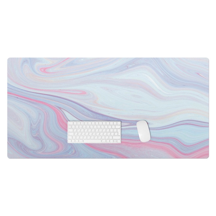 Mapa de birou, Wallfluent, Valuri pastelate, Albastru, 120x60 cm, 010250300030100019134