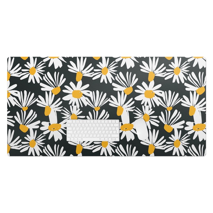 Íróasztal könyökalátét, Wallfluent, Retro virágmintás, Többszínű, 120x60 cm, 010250300030100033353