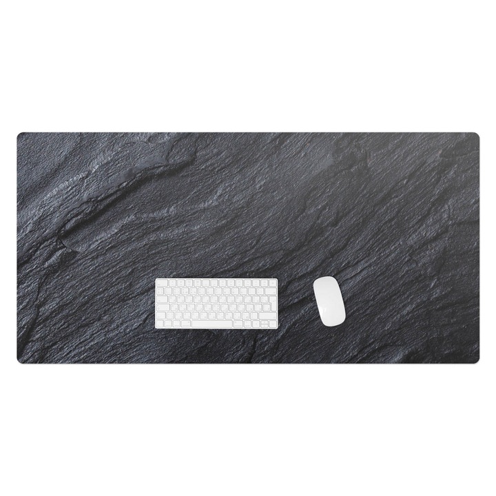 Íróasztal könyökalátét, Wallfluent, Kő textúra, Fekete, 120x60 cm, 010250300030100030917