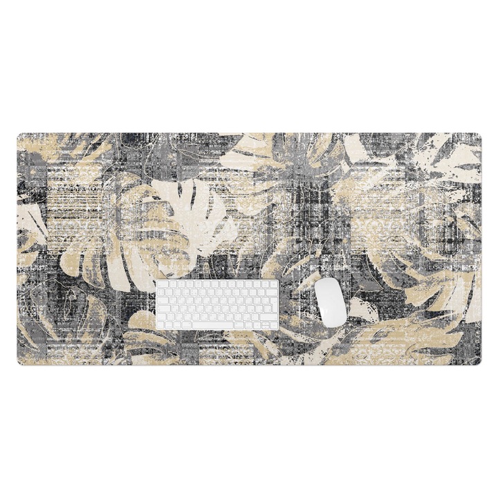 könyökalátét, Wallfluent, Retro vintage levelek, Bézs, 120x60 cm, 010250300030100030982