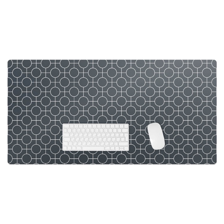 Mapa protectie birou, Wallfluent, Cercuri geometrice, Bleumarin, 100x50 cm, 010250300020100033379