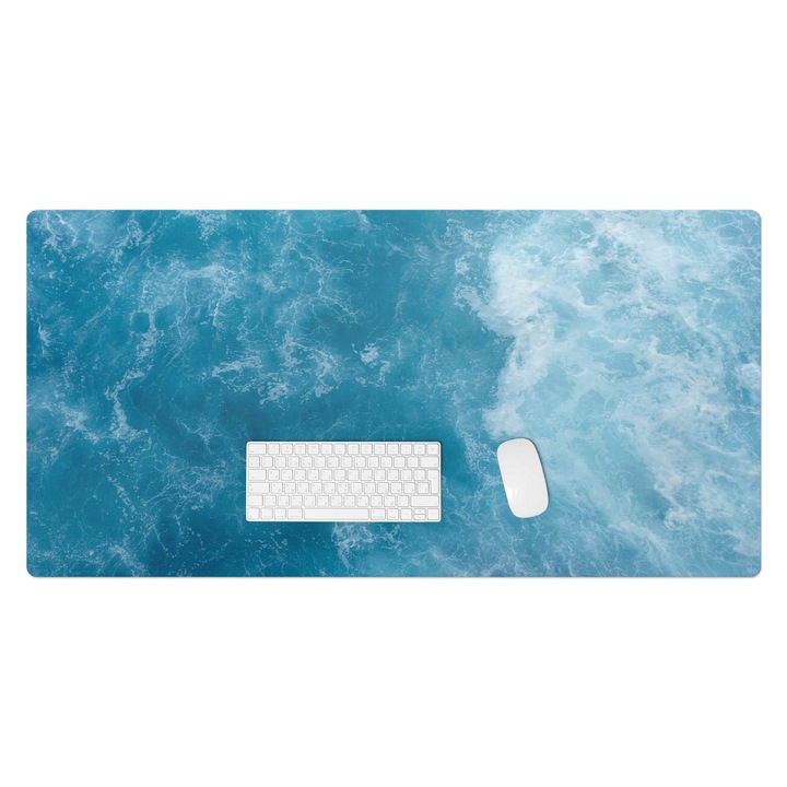 Mapa birou, Wallfluent, Valurile mari ale oceanului, Albastru, 120x60 cm, 010250300030100020587