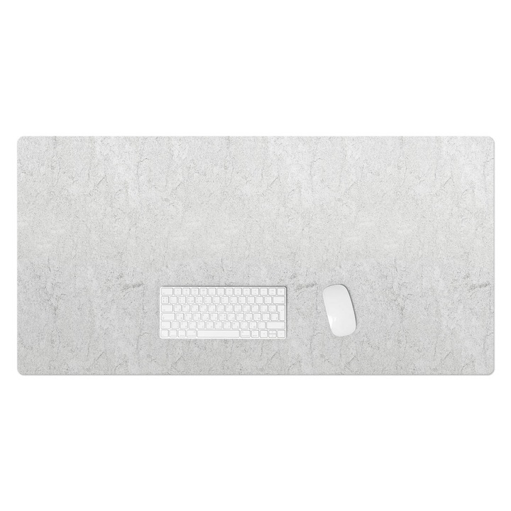 Mapa birou, Wallfluent, Textura subtila de marmura, Gri, 120x60 cm, 010250300030100033375