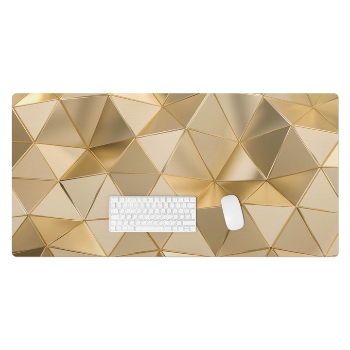 Mapa birou, Wallfluent, Model geometric 3D, Bej, 120x60 cm, 010250300030100056591