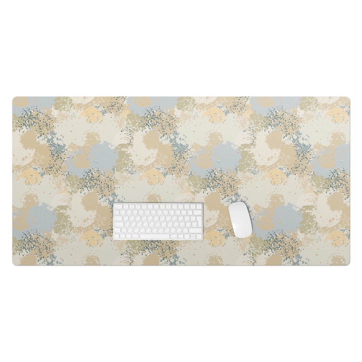 Irodai asztal alátét, Wallfluent, Absztrakt mozaik, Tiramisu krém, 120x60 cm, 010250300030100033434