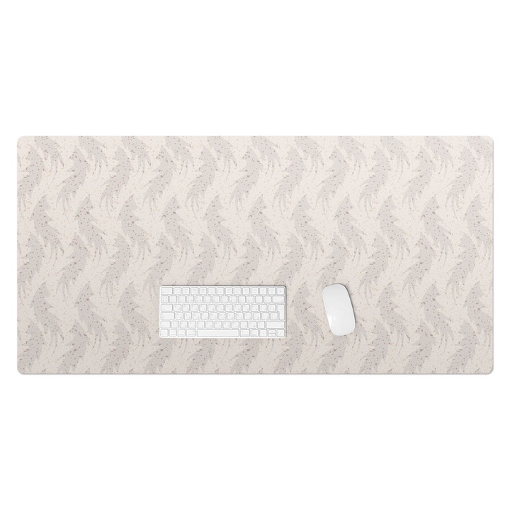 Mapa protectie birou, Wallfluent, Frunze delicate, Bej, 120x60 cm, 010250300030100033520