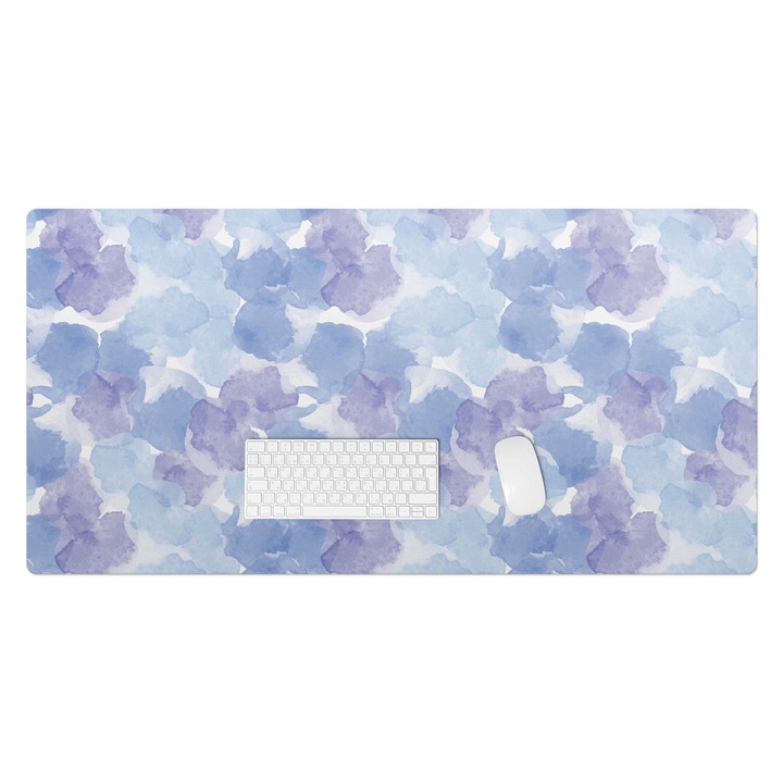 Mapa birou, Wallfluent, Abstractie acuarela, Albastru, 120x60 cm, 010250300030100033560