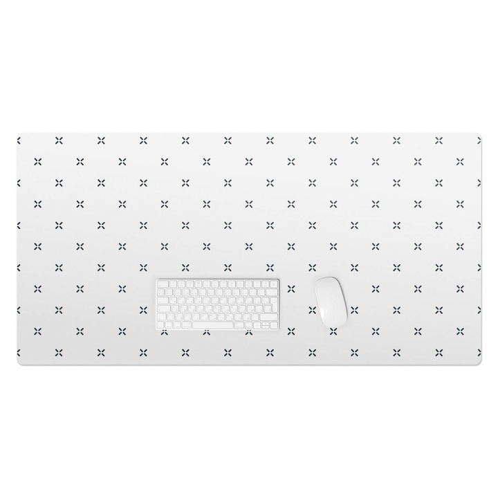 Mapa de birou, Wallfluent, Buline in carouri, Alb, 120x60 cm, 010250300030100033465