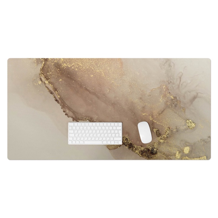 Protectie birou, Wallfluent, Abstractii delicate, Bej, 120x60 cm, 010250300030100077327