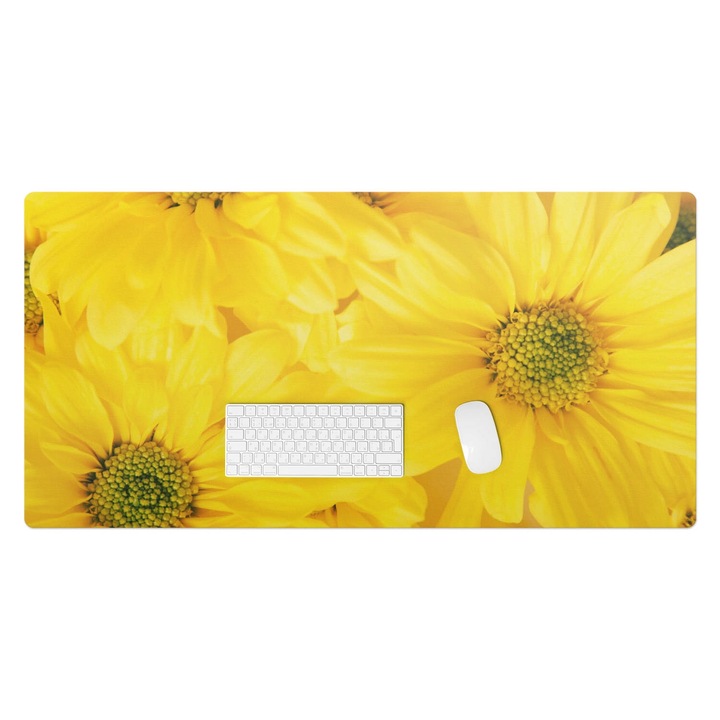 Mapa de birou, Wallfluent, Flori solare, Galben, 120x60 cm, 010250300030100077266