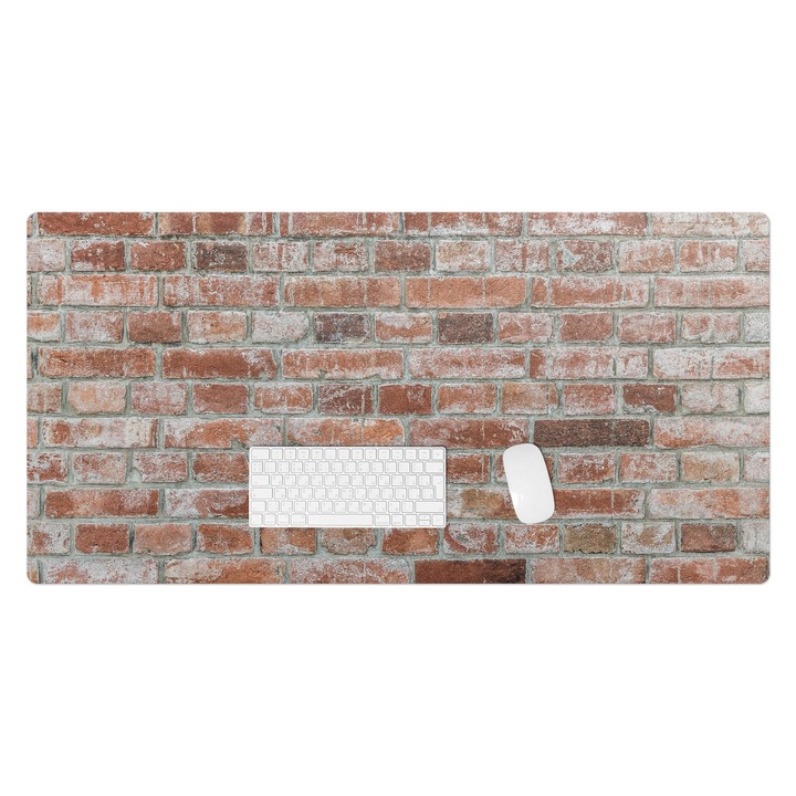 Mapa de birou, Wallfluent, Perete retro de caramida, Maro, 120x60 cm, 010250300030100088591