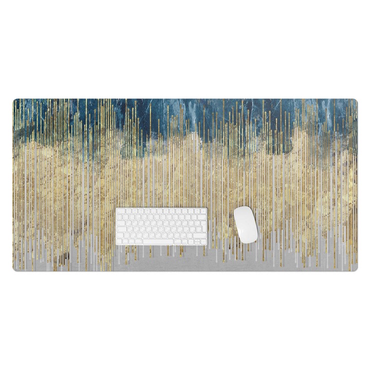 Mapa protectie birou, Wallfluent, Linii verticale de abstractizare, Albastru, 120x60 cm, 010250300030100088319