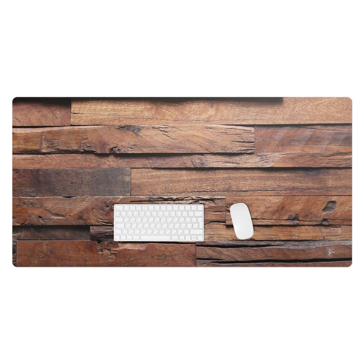 Protectie birou, Wallfluent, Textura din lemn, Maro, 120x60 cm, 010250300030100077364