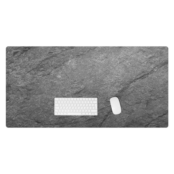 Mapa birou, Wallfluent, Textura de piatra, Gri, 120x60 cm, 010250300030100088589