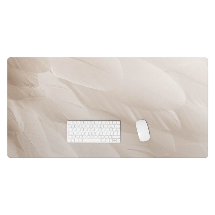 Mapa protectie birou, Wallfluent, Pene delicate, Cremos, 120x60 cm, 010250300030100282654