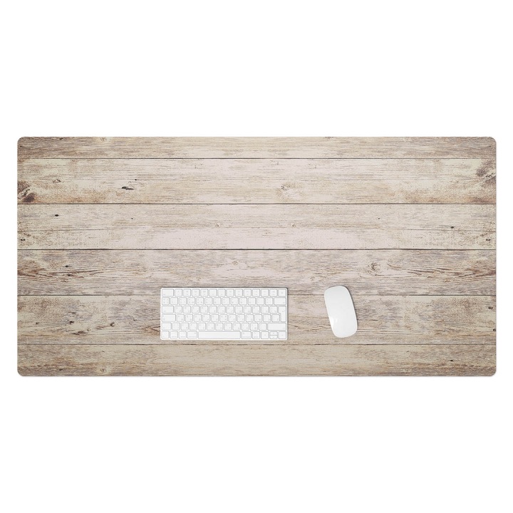 Mapa pentru birou, Wallfluent, Textura din lemn, Bej, 120x60 cm, 010250300030100088611