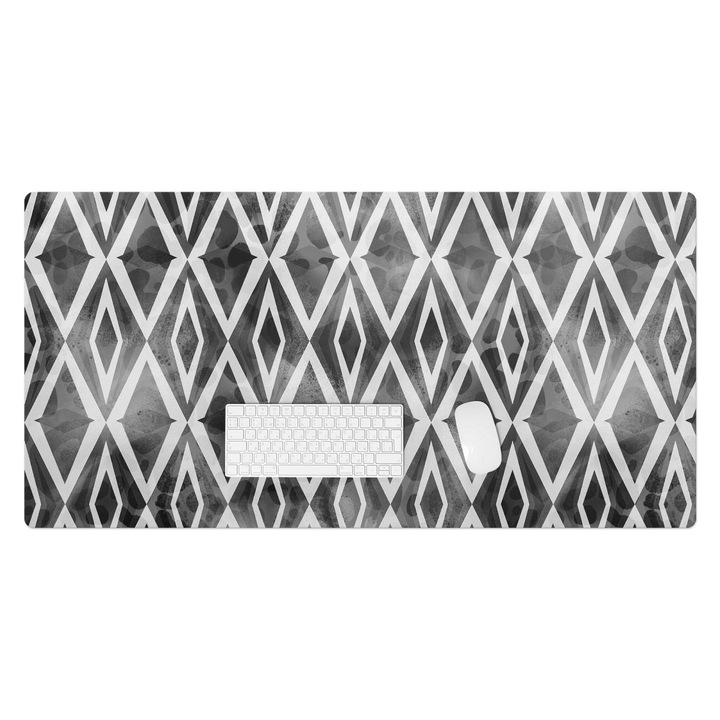 Protectie birou, Wallfluent, Model retro geometric, Multicolor, 120x60 cm, 010250300030100282510