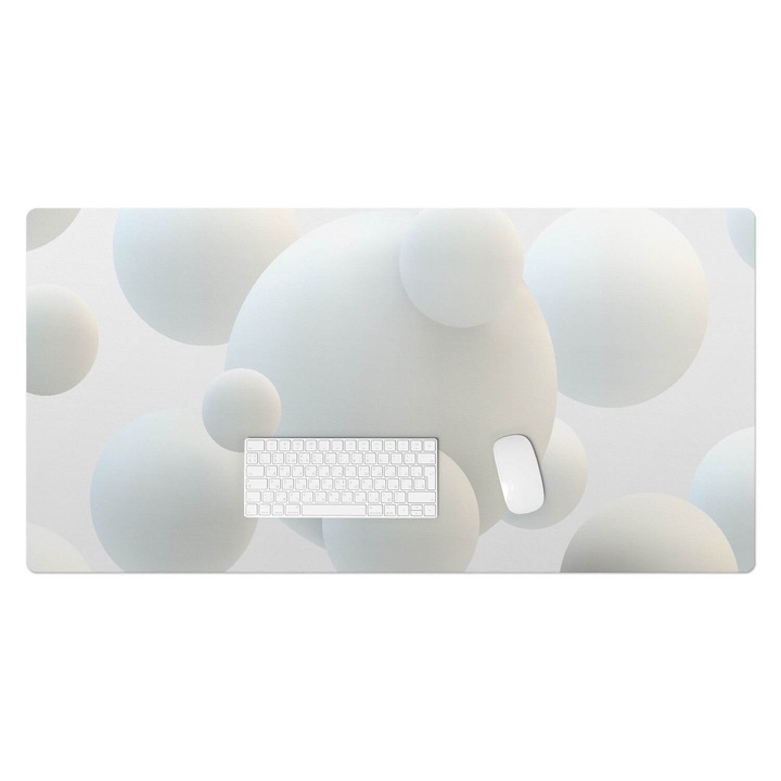 Mapa birou, Wallfluent, Bile pastel 3D, Alb, 120x60 cm, 010250300030100088398