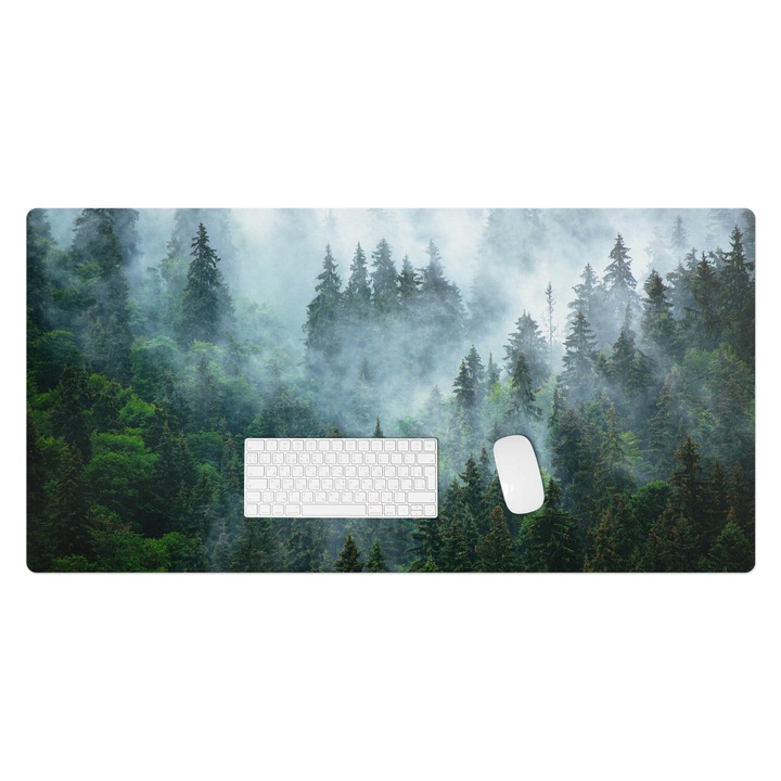 Protectie birou, Wallfluent, Padure de conifere cetoasa, Verde, 120x60 cm, 010250300030100088629