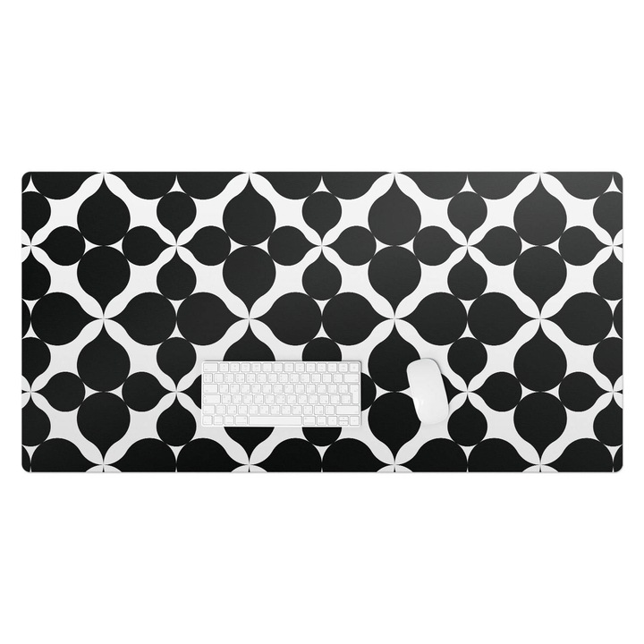 Mapa protectie birou, Wallfluent, Model floral geometric, Multicolor, 120x60 cm, 010250300030100282514