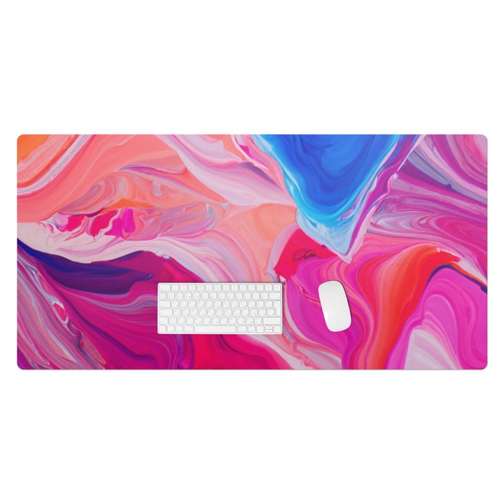 Mapa birou, Wallfluent, Abstractii colorate, Roz, 120x60 cm, 010250300030100282567