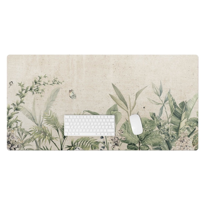 Mapa birou, Wallfluent, Jungla exotica, Bej, 120x60 cm, 010250300030100282763