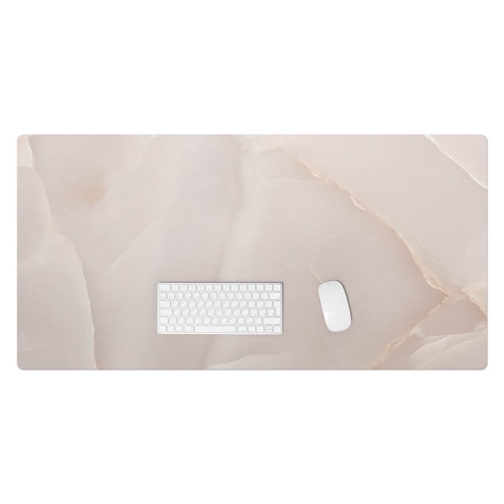 Protectie birou, Wallfluent, Vene de marmura, Cremos, 120x60 cm, 010250300030100282604