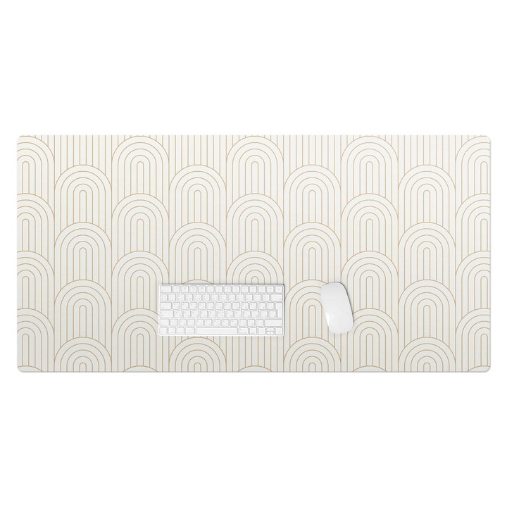 Mapa pentru birou, Wallfluent, Model retro arcuit, Bej, 120x60 cm, 010250300030100282507