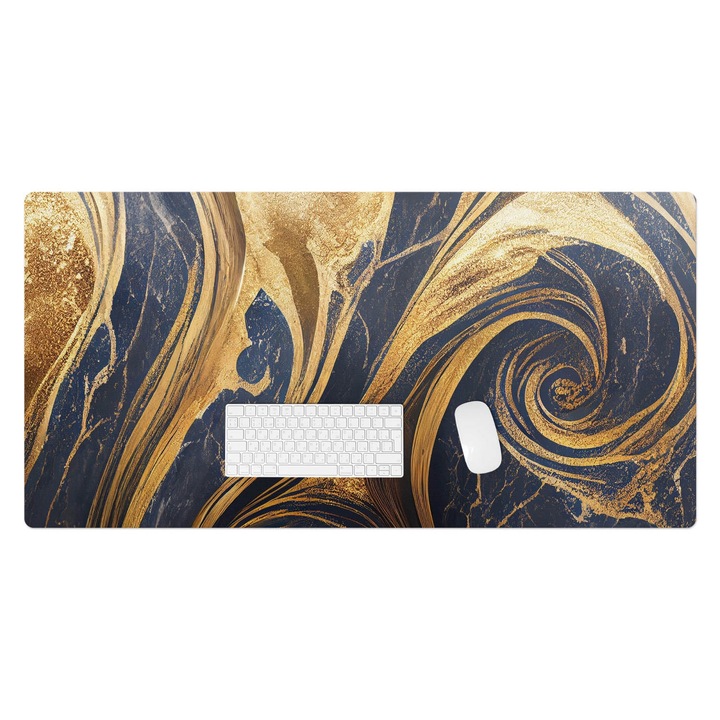 Mapa pentru birou, Wallfluent, Vartejele abstracte, Bleumarin, 120x60 cm, 010250300030100282559