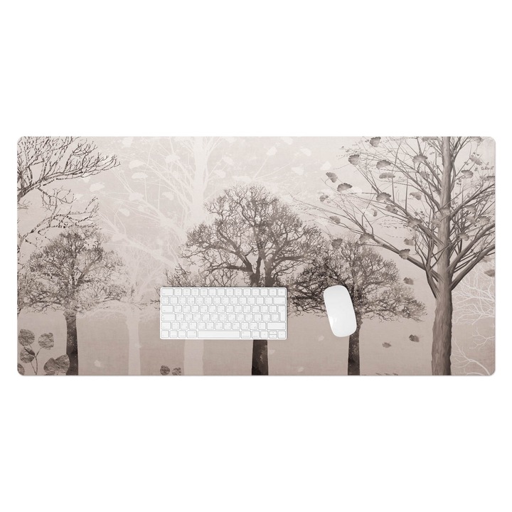 Mapa de birou, Wallfluent, Impresie lemnoasa, Bej, 120x60 cm, 010250300030100282772