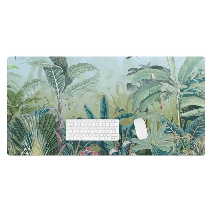 Mapa de birou, Wallfluent, Jungla tropicala, Verde, 120x60 cm, 010250300030100282719