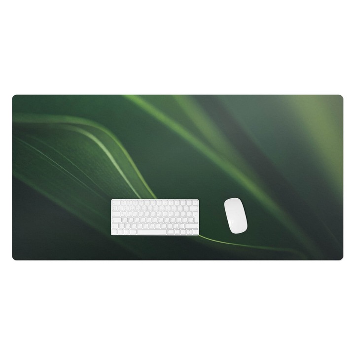 Mapa birou, Wallfluent, Prim-plan cu frunze, Verde, 120x60 cm, 010250300030100282817