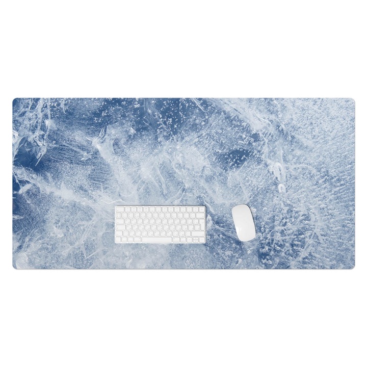 Mapa pentru birou, Wallfluent, Modele de gheata ale naturii, Albastru, 120x60 cm, 010250300030100282839