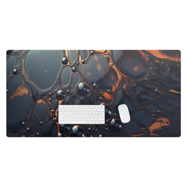 Mapa birou, Wallfluent, Bule lichide, Negru, 120x60 cm, 010250300030100282819